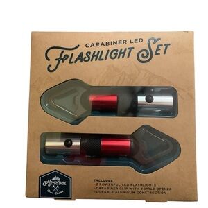 Adventure Is Out There Carabiner Led Flashlight Set‎ Includes 2